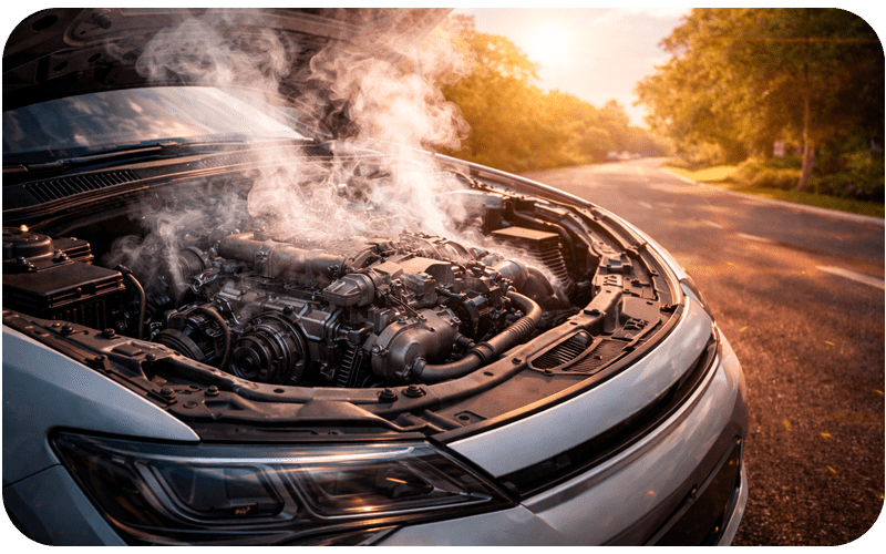 Motor Fervendo? Entenda por que o carro aquece mais no verão e como evitar panes