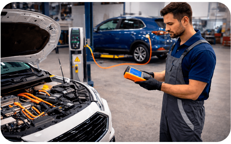 Manutenção de Carros Híbridos e Elétricos: O que muda e por que você não pode vacilar?