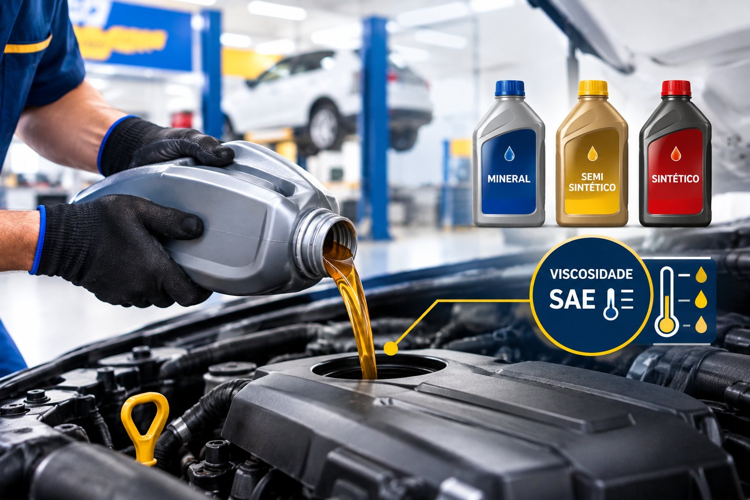 Óleo do Motor: Sintético, Semissintético ou Mineral? Entenda a Viscosidade Certa e o Perigo de Errar